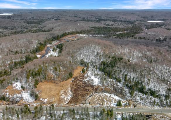 Aerial View of a building lot with trees