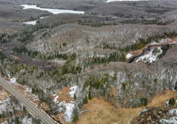 aerial view of a lot